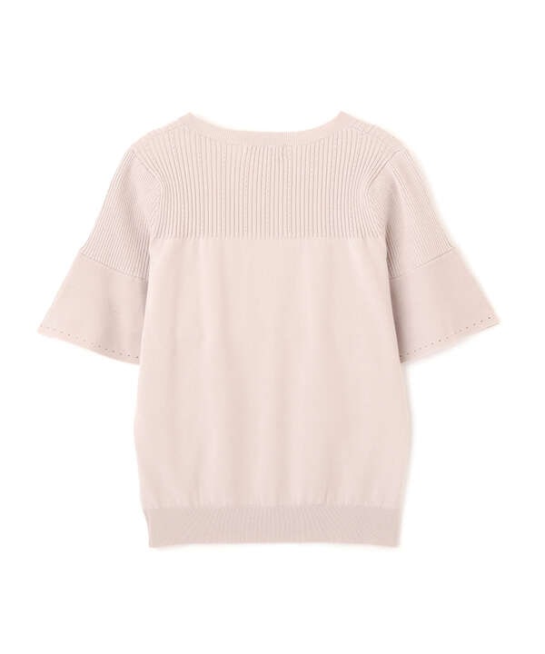 デコルテアイレットフレアニット