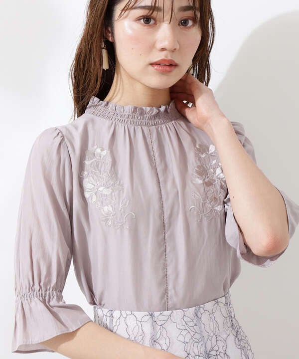 【美人百花5月号 掲載商品】エンブロイダリーブラウス