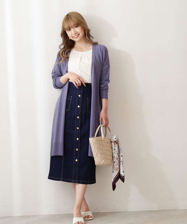 【美人百花5月号 掲載商品】フレアスリーブレースブラウス 【美人百花5月号 掲載商品】フレアスリーブレースブラウス
