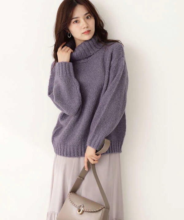 【堀田茜さん着用 美人百花11月号 掲載商品】POOLタートルニット