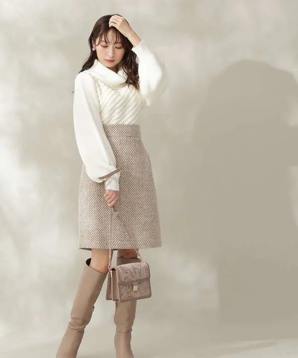 Winter Tweed 台形ミニスカート Winter Tweed 台形ミニスカート