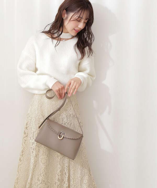 《EDIT COLOGNE》取り外しチャーム付きチョーカーニット