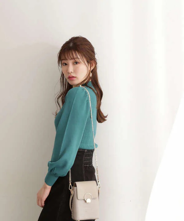 【美人百花4月号掲載商品】チェーンディテールニット 【美人百花4月号掲載商品】チェーンディテールニット