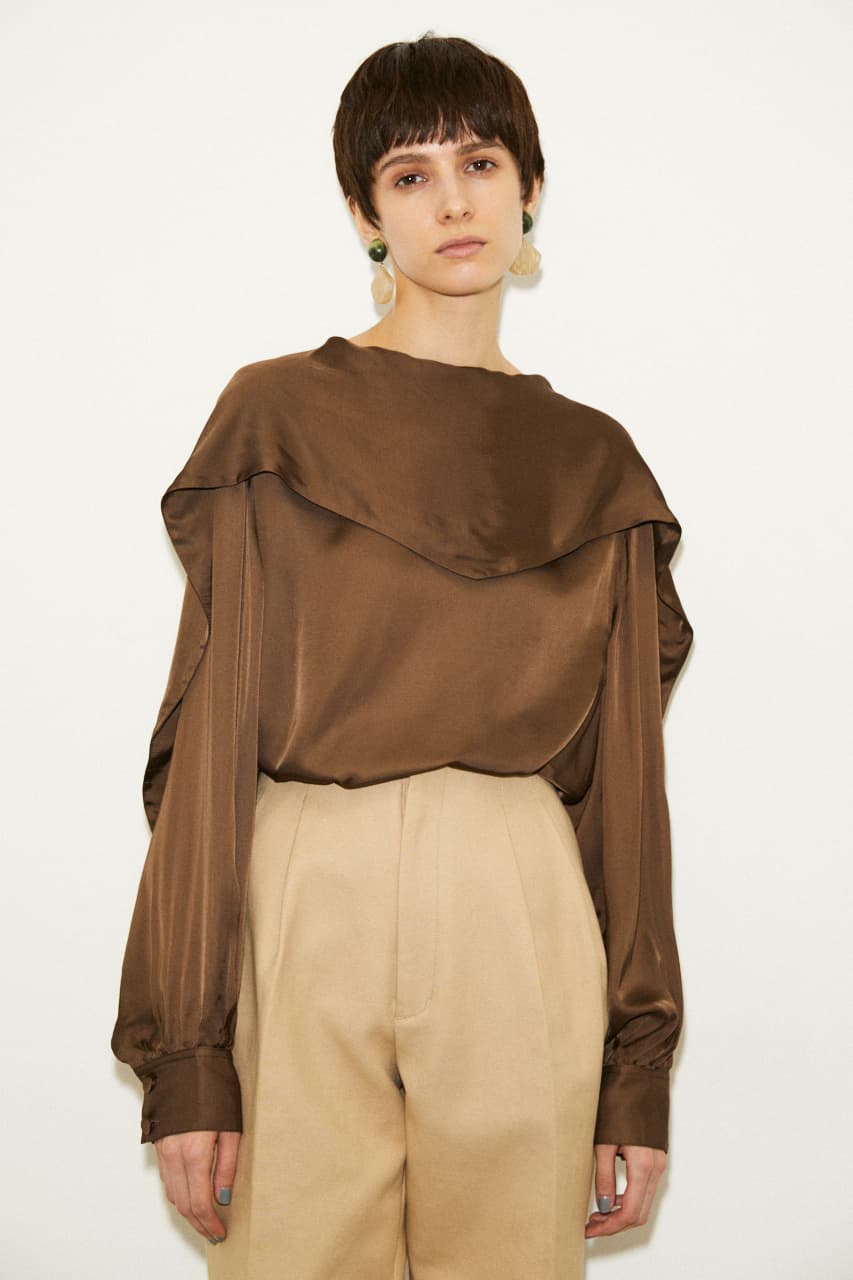 【THROW】MARBLING TIE ブラウス