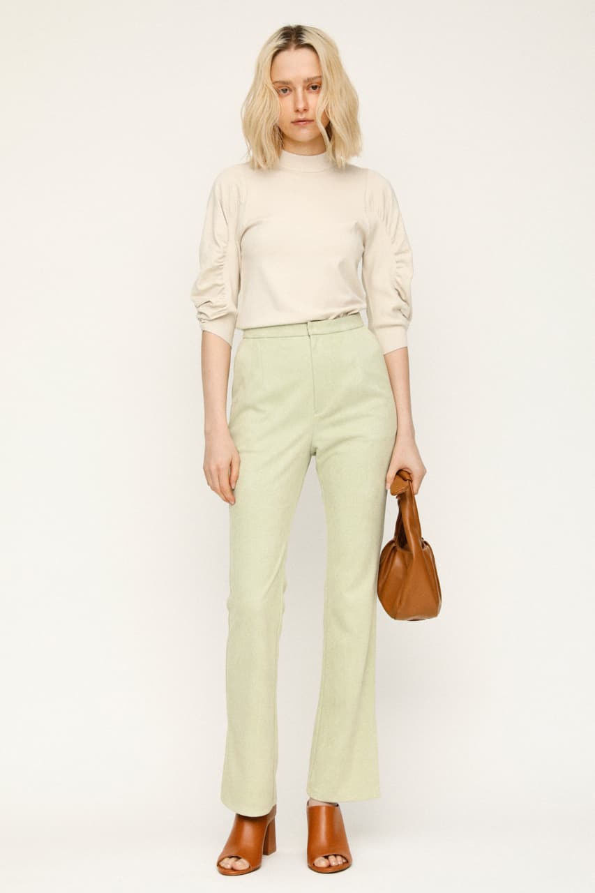 SUEDE LIKE SLIM FLARE パンツ