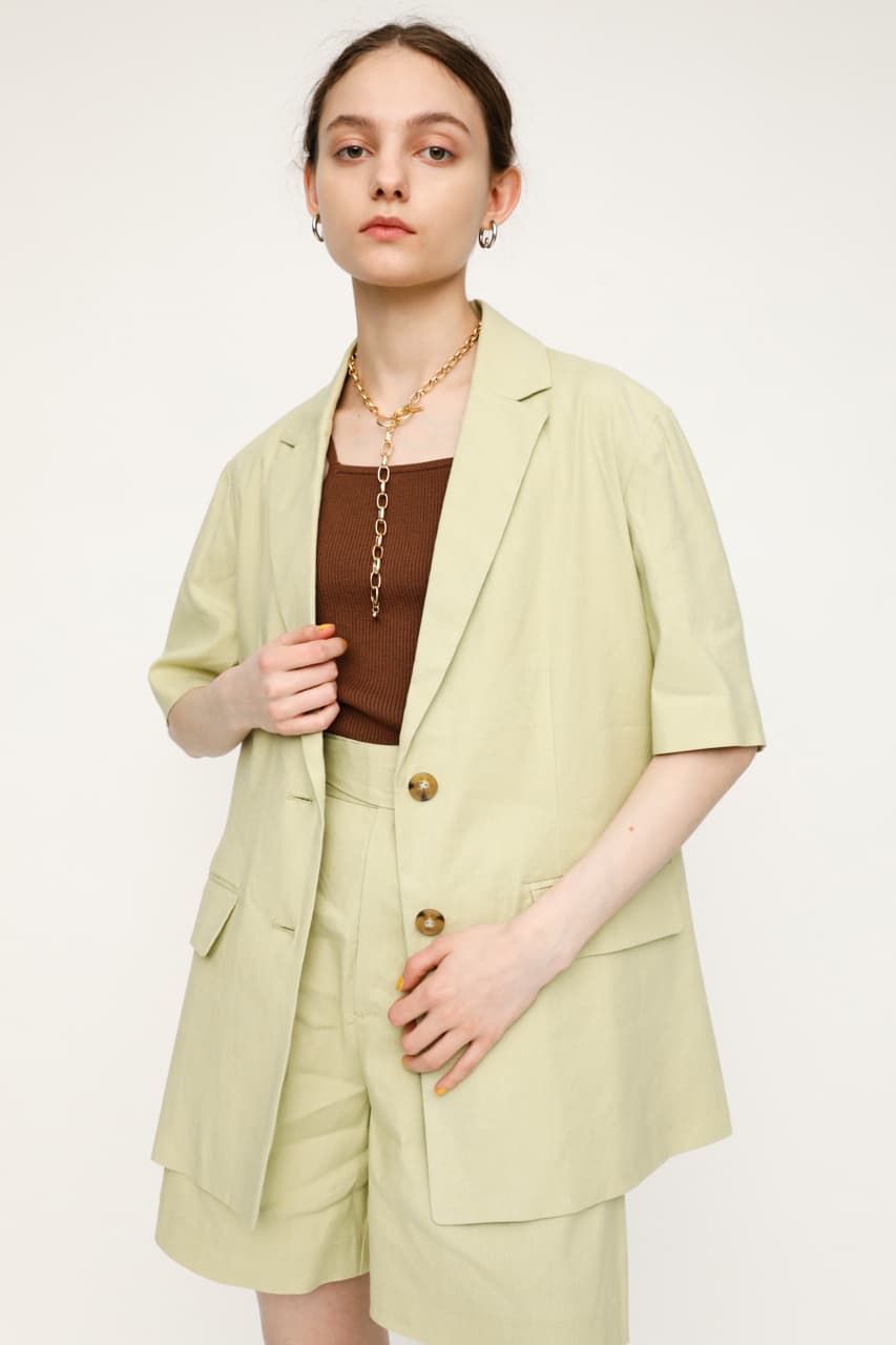 LINEN SHORT SLEEVE ジャケット