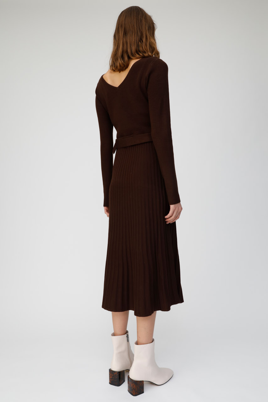 RIB KNIT FLARE DRESS RIB KNIT FLARE DRESS