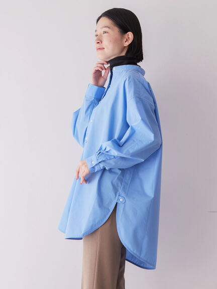 イージーケアバンドカラーシャツチュニック