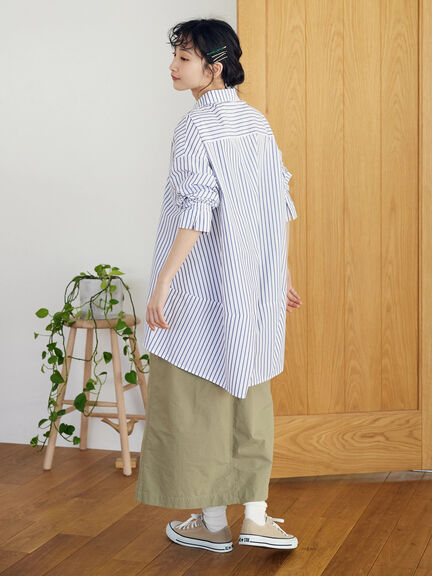 【Special Price】イージーケアコクーンポケ付きチュニック 【Special Price】イージーケアコクーンポケ付きチュニック