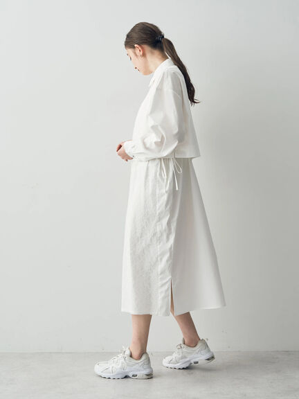 レースドッキングシャツワンピース