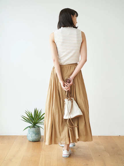 コットンボイルギャザーフレアスカート
