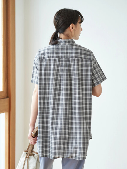 【Special Price】40キャンブリック半袖シャツチュニック