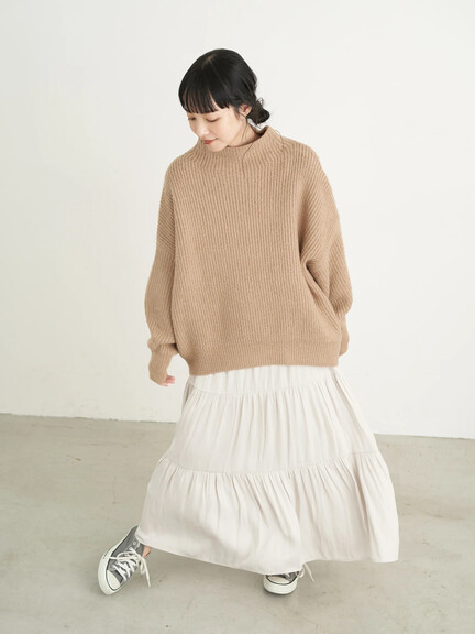 先行予約【WEB限定】ゆるふわハイネックニットプルオーバー