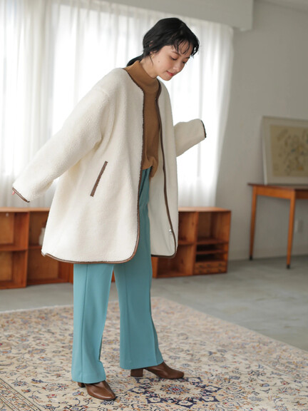 【Special Price】パイピングボアコート(ロング) 【Special Price】パイピングボアコート(ロング)
