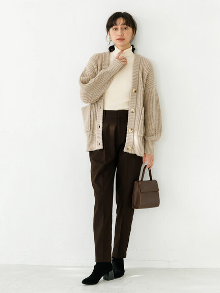 ラメふわニットカーディガン