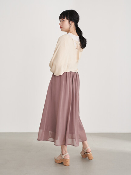 バックリボンボレロカーディガン