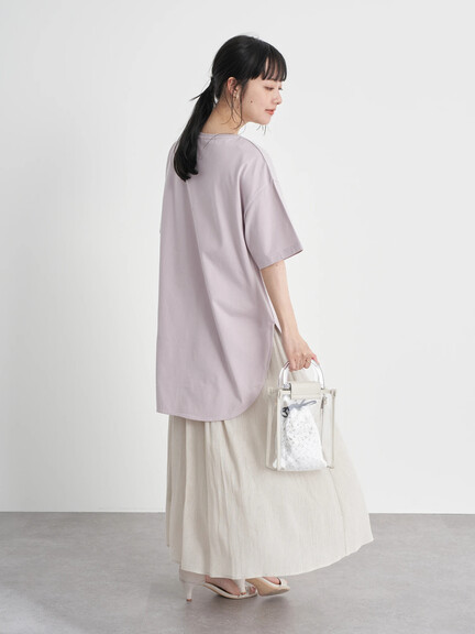 楊柳クレープフレアスカート 楊柳クレープフレアスカート