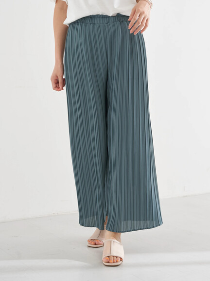 <WEB限定大きな・小さなサイズ>ストレートプリーツパンツ <WEB限定大きな・小さなサイズ>ストレートプリーツパンツ