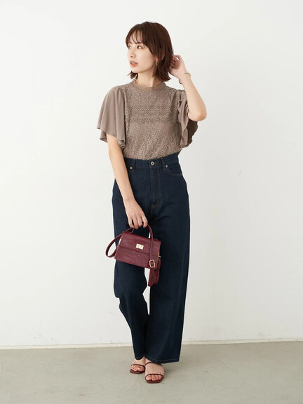＜ＷＥＢ限定大きな・小さなサイズ＞レースブラウソー