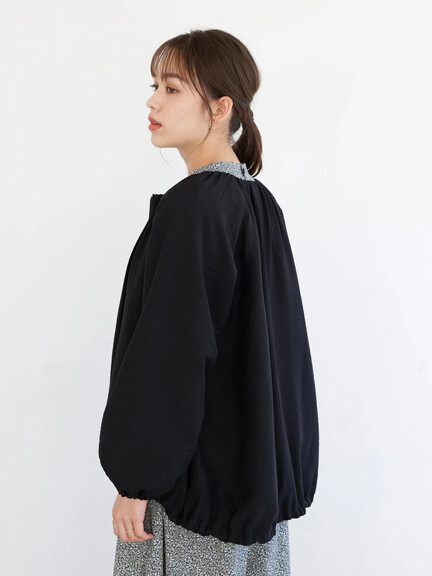 <WEB限定大きな・小さなサイズ>コクーンギャザーブルゾン <WEB限定大きな・小さなサイズ>コクーンギャザーブルゾン