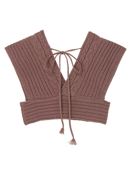 <WEB限定大きな・小さなサイズ>ケーブルニットビスチェ <WEB限定大きな・小さなサイズ>ケーブルニットビスチェ