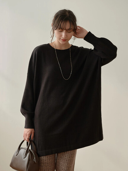 BIGシルエットニットワンピース