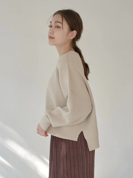 <WEB限定大きな・小さなサイズ>エアリーショートニット <WEB限定大きな・小さなサイズ>エアリーショートニット