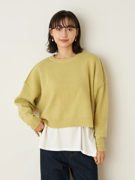 ＜ＷＥＢ限定大きな・小さなサイズ＞エアリーショートニット