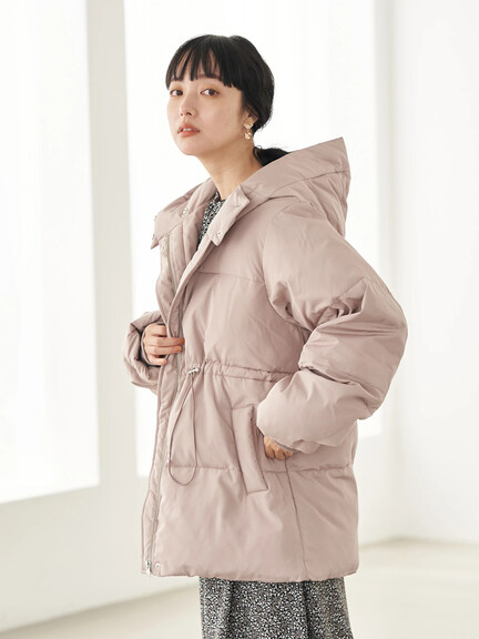 中綿ミドルフーデットコート 中綿ミドルフーデットコート