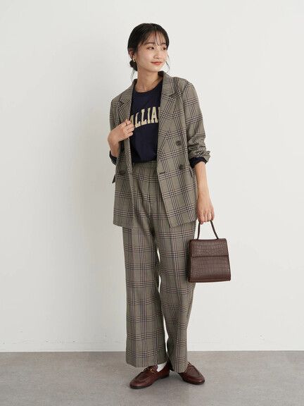 ≪USED≫チェックセミフレアパンツ