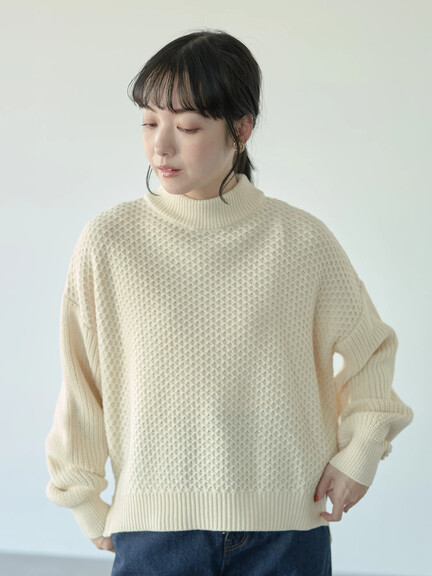 【Special Price】カノコ切り替えニットプルオーバー