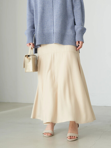 【Special Price】切り替えフレアスカート(無地)