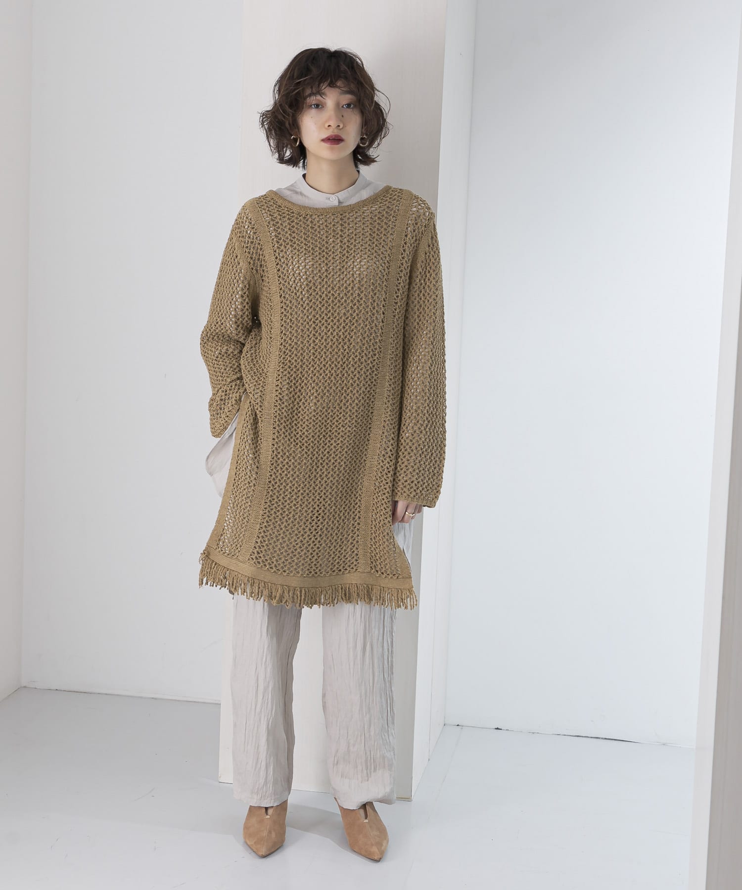 【WEB限定】メッシュチュニックニット 【WEB限定】メッシュチュニックニット