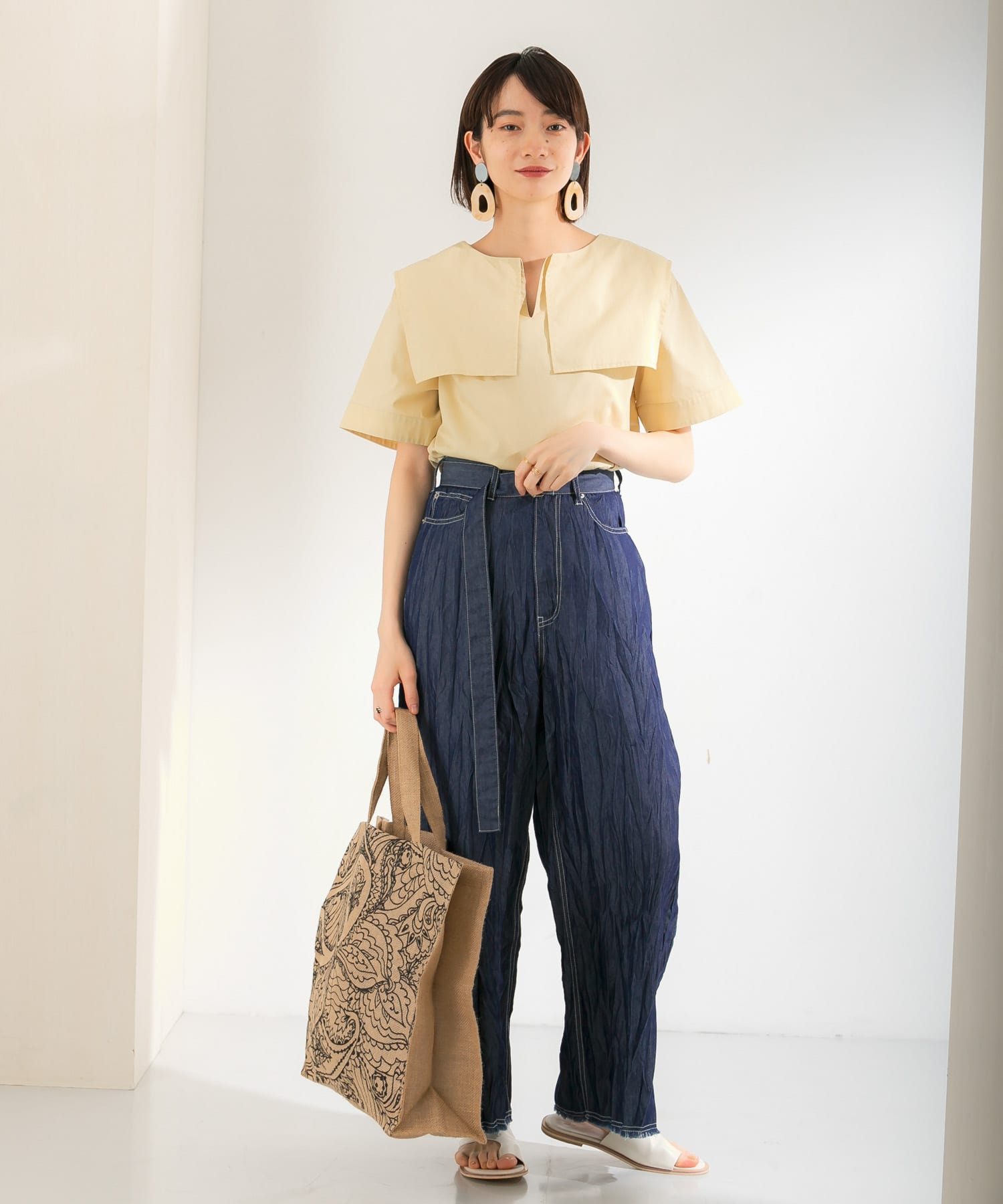 【WEB限定】セーラーカラーブラウス