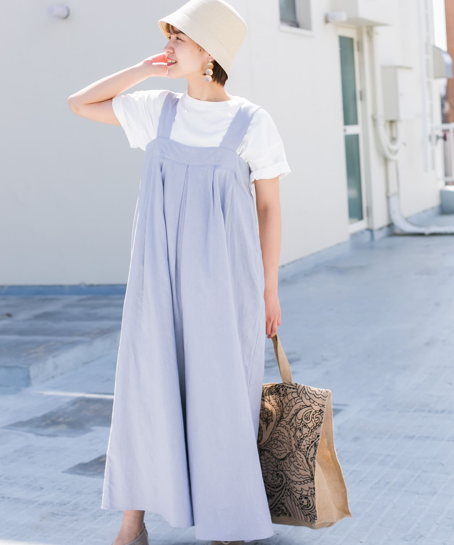 ワイドタックサロペット ワイドタックサロペット