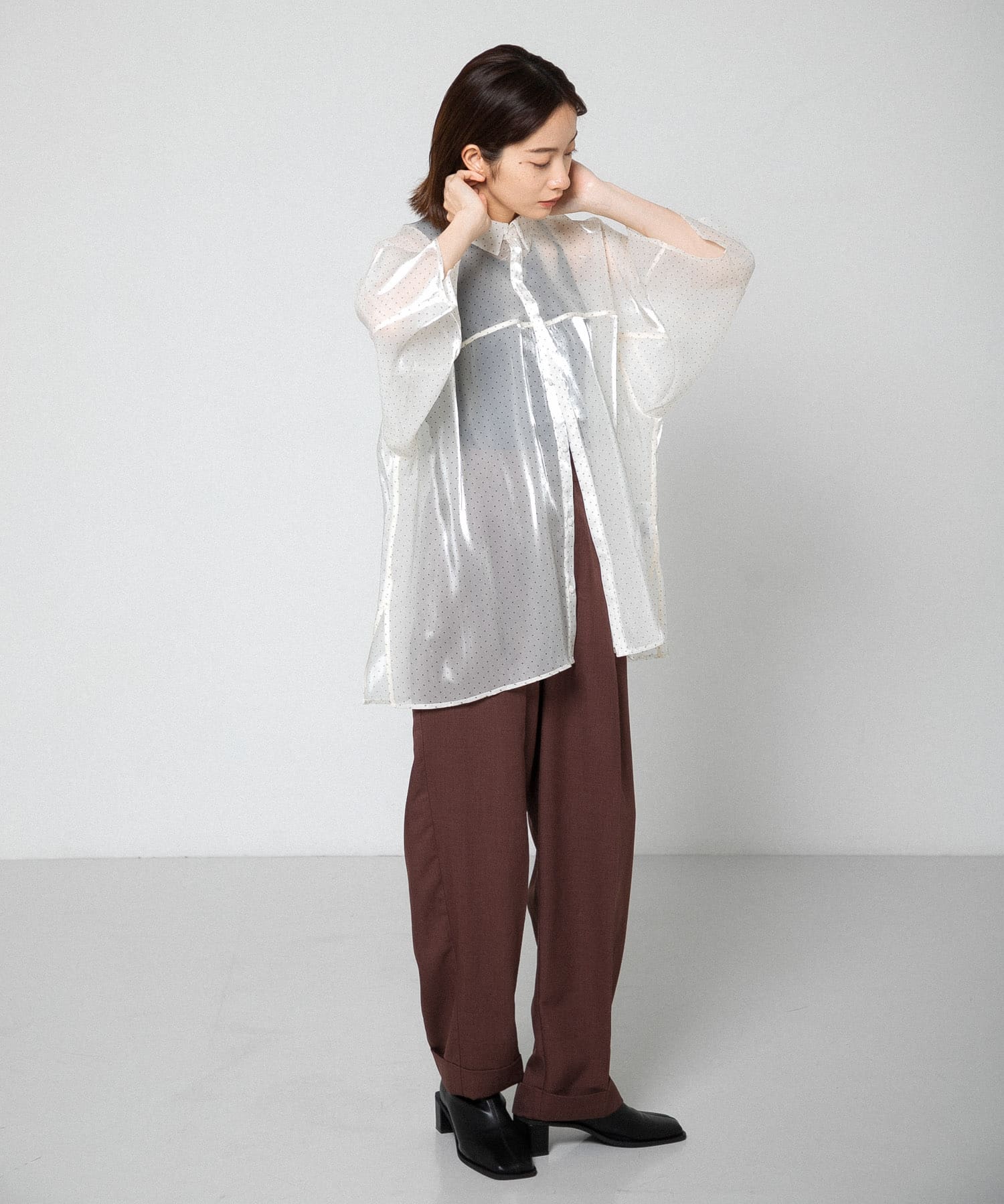 ドットシースルーシャツ