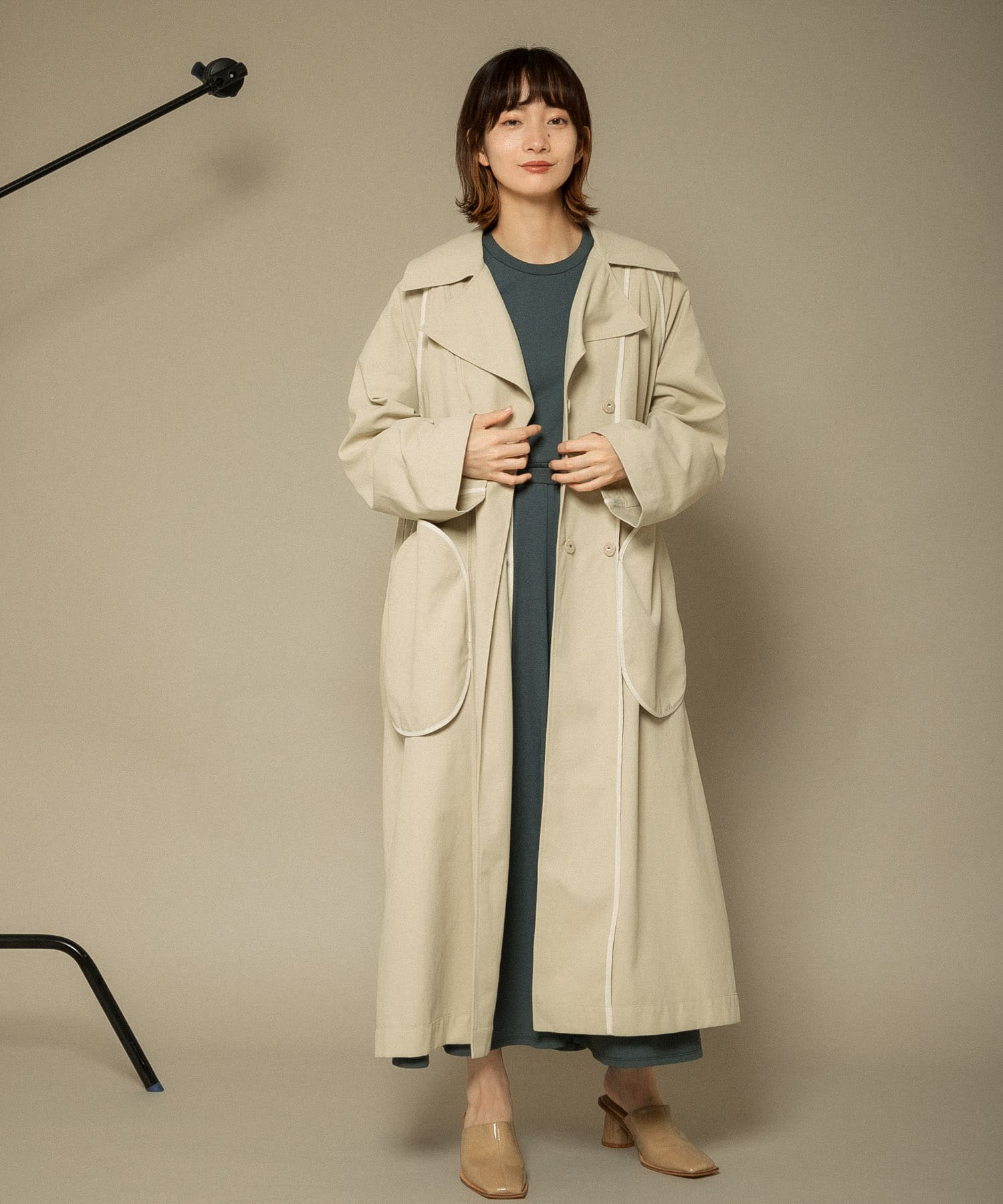 【WEB/一部店舗限定】4WAYパイピングBIGロングコート