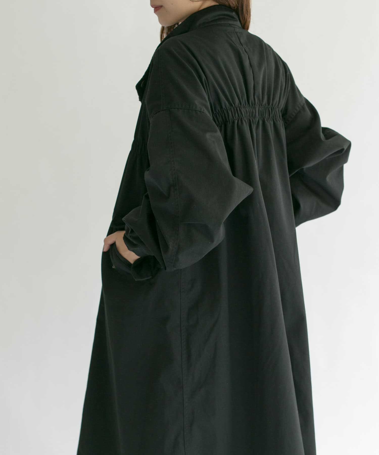 BACKギャザーミリタリーコート BACKギャザーミリタリーコート