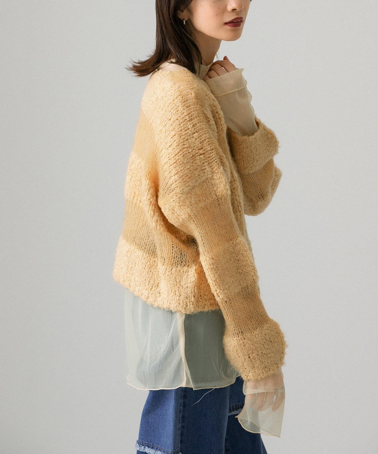 【WEB限定】ハイネックチュールカットソー
