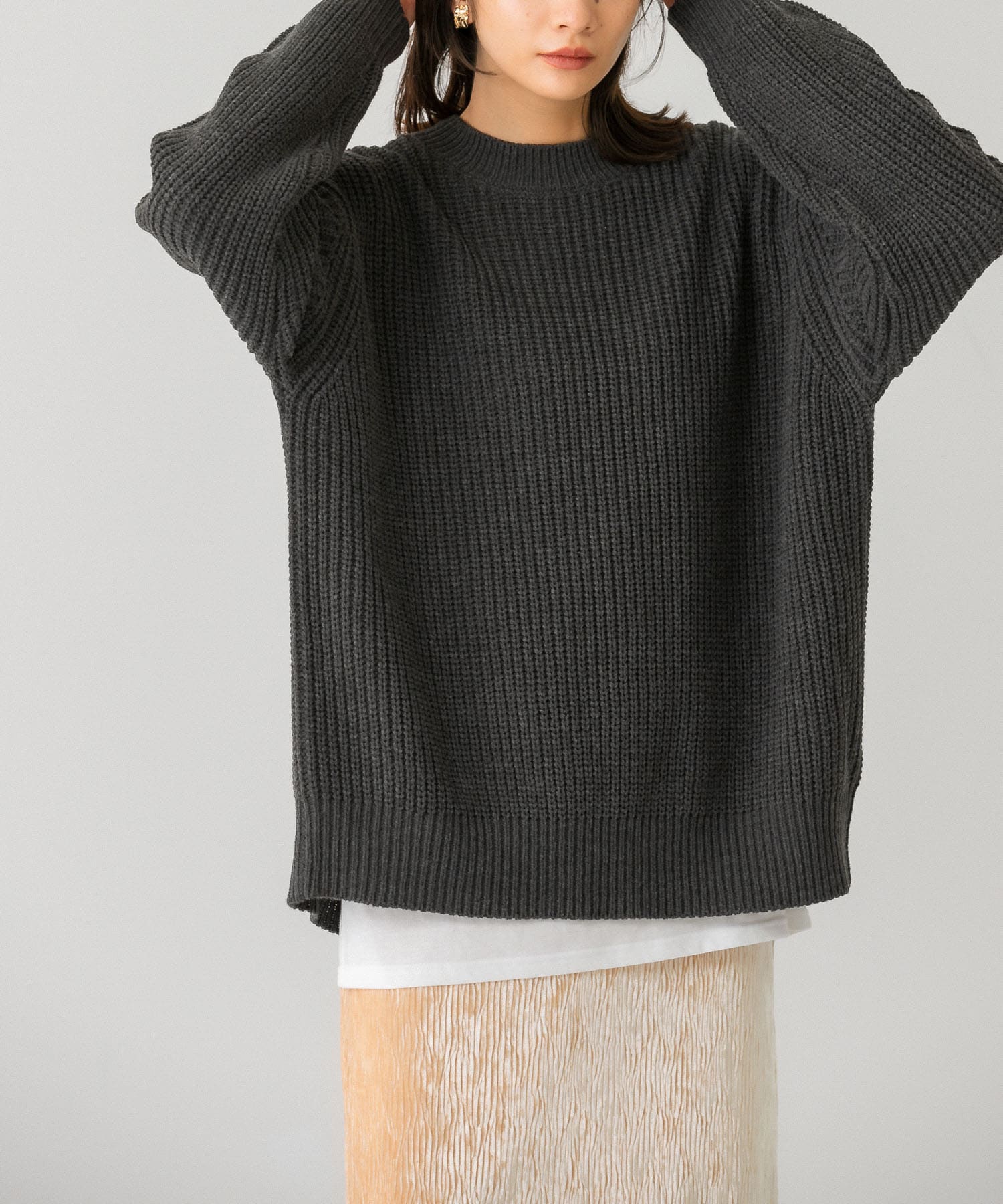 【WEB/一部店舗限定】バックリボンSETニット