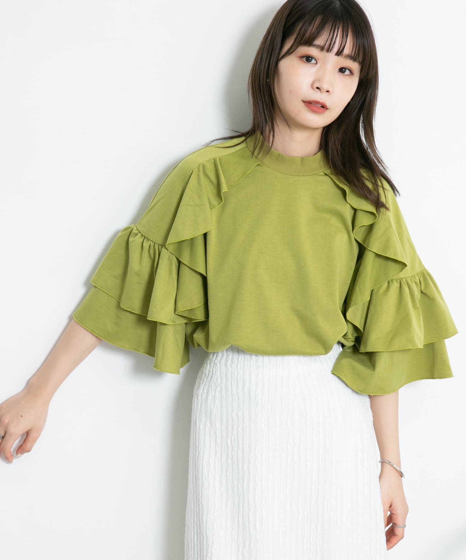 フリルショルダーTEE