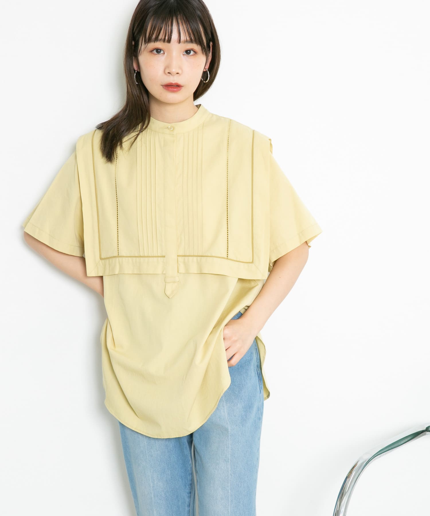 パイピングレイヤードブラウス パイピングレイヤードブラウス