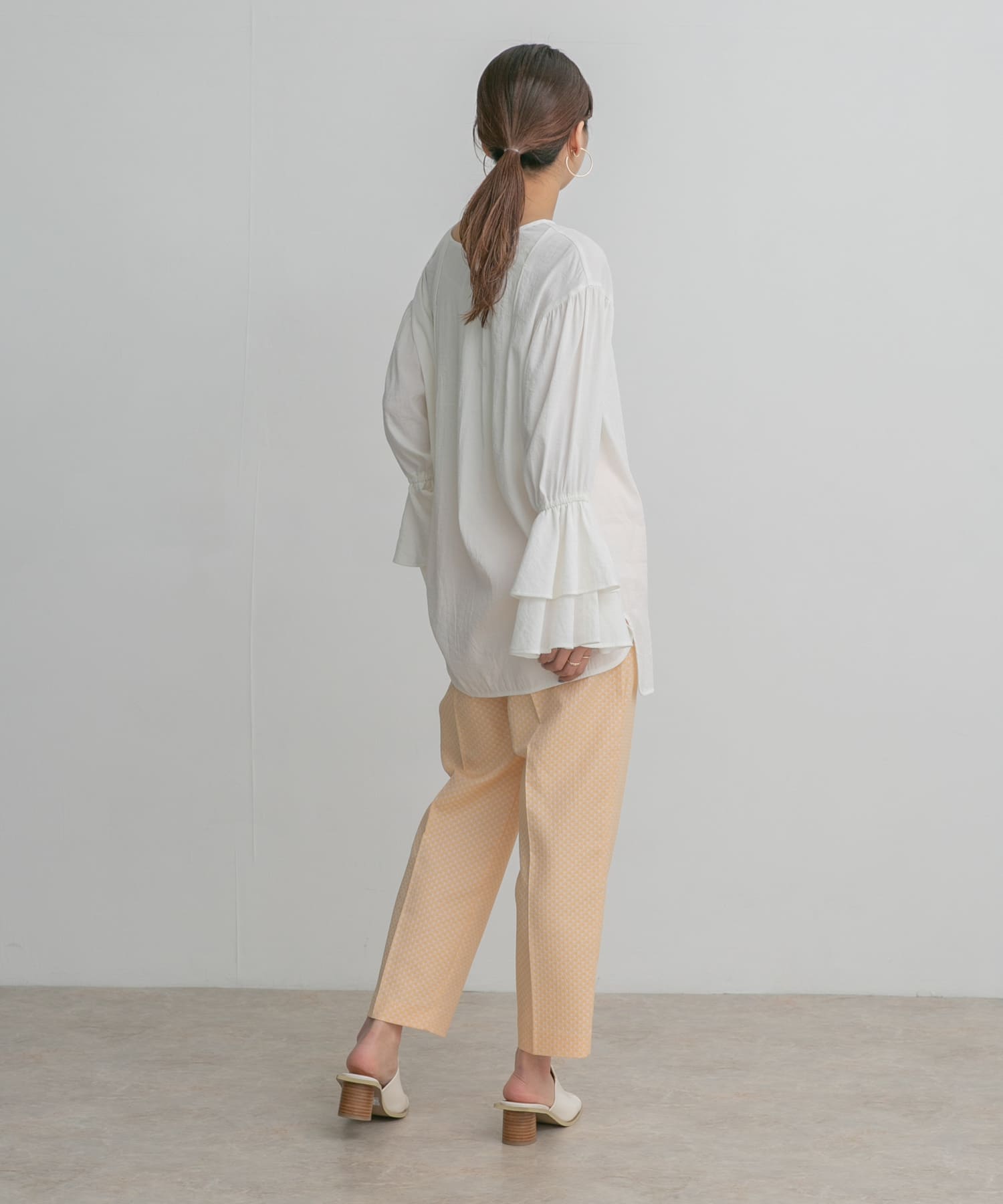 センタープレスジャガードパンツ