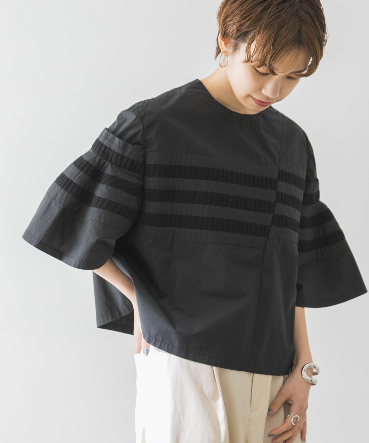 rumche Knit Bonding Pullover Shirts rumche Knit Bonding Pullover Shirts