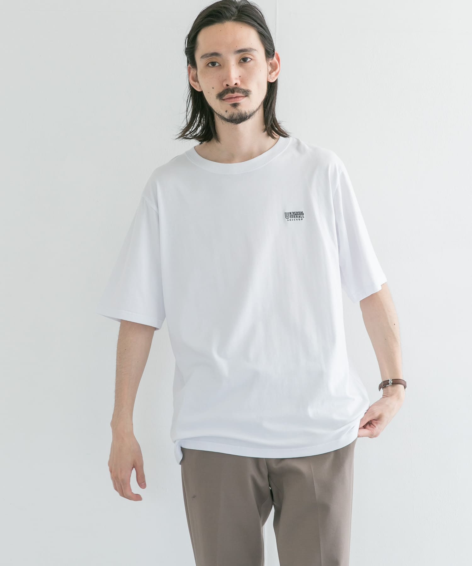 【別注】UNIVERSAL OVERALL×URBAN RESEARCH　エンブロイダリーTシャツ