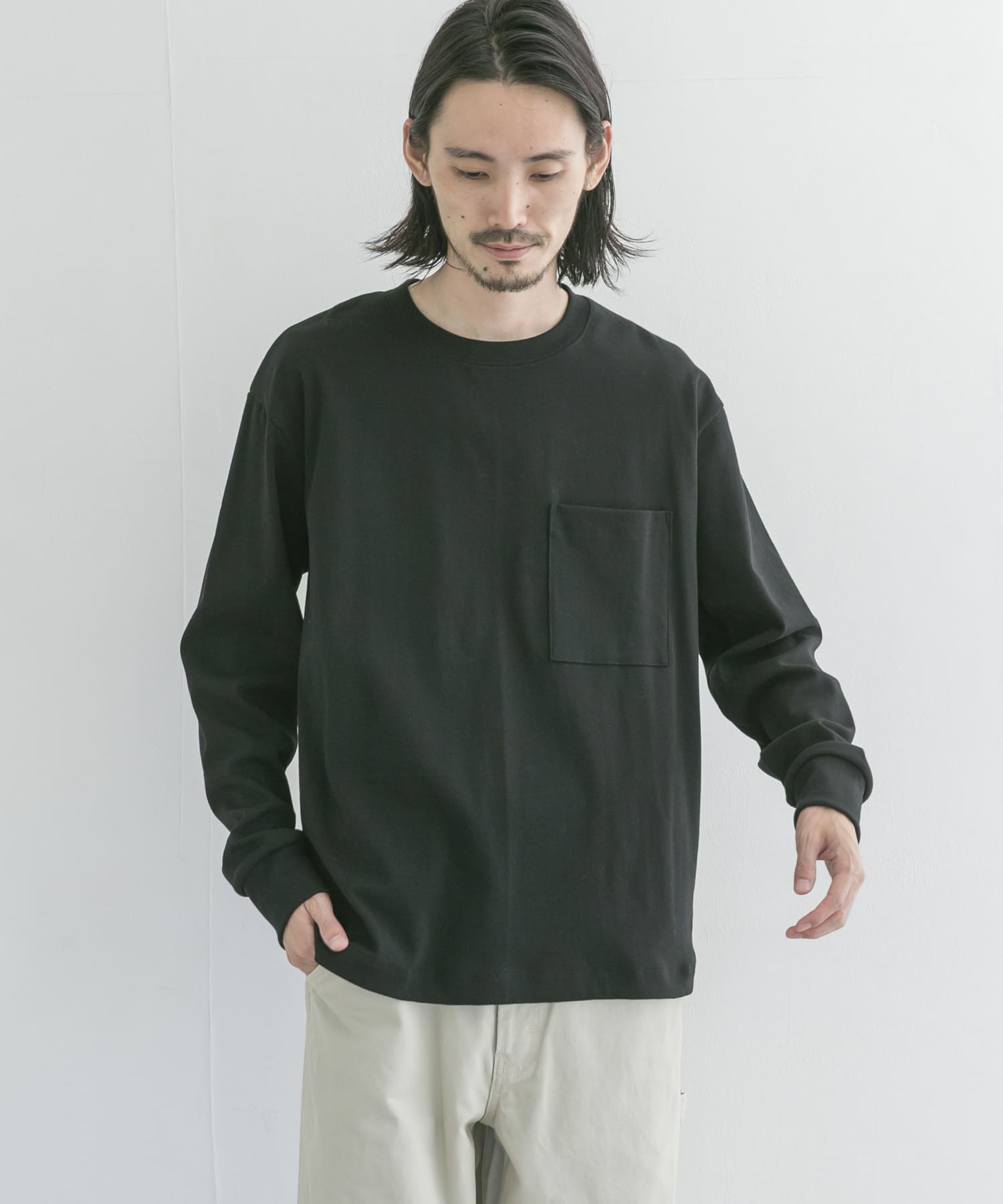 WORK NOT WORK　Circular Rib T-Shirts Long-Sleeve