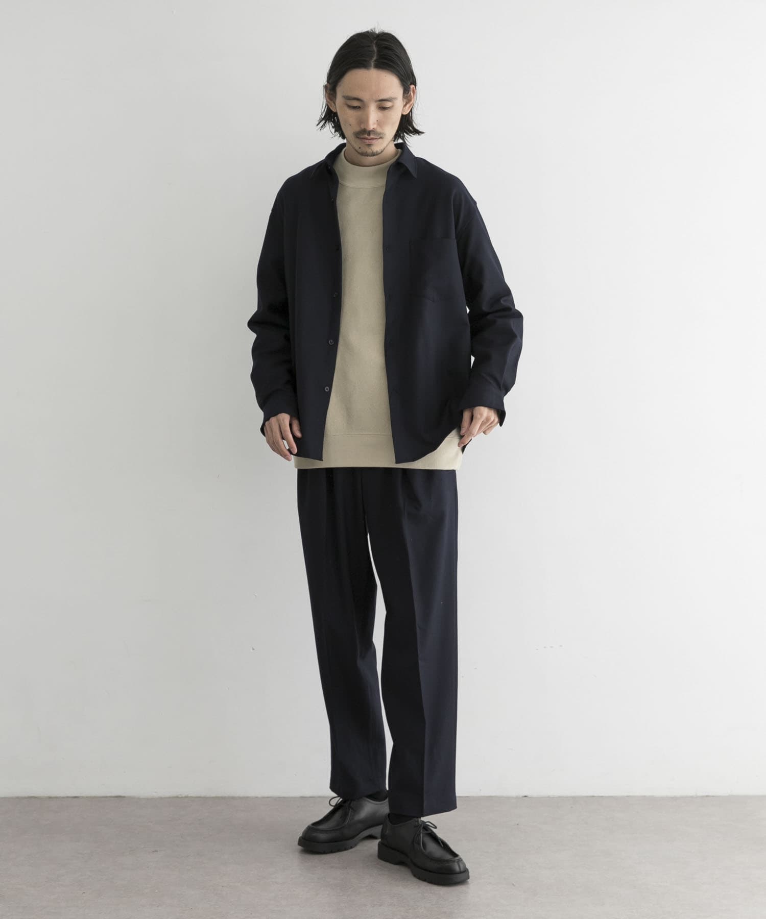 WASHABLEウールミルドストレッチパンツ