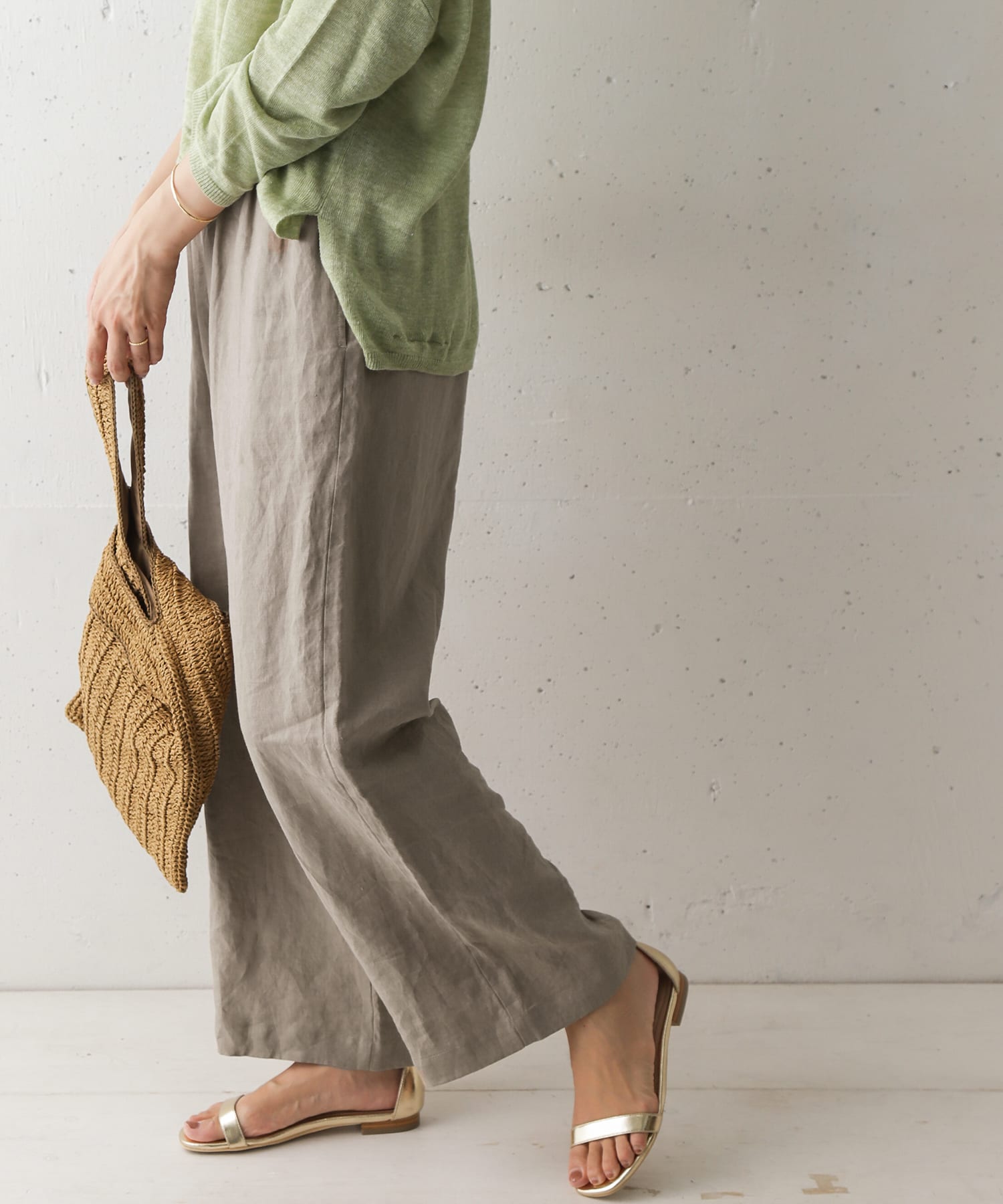 テンセルリネンイージーパンツ