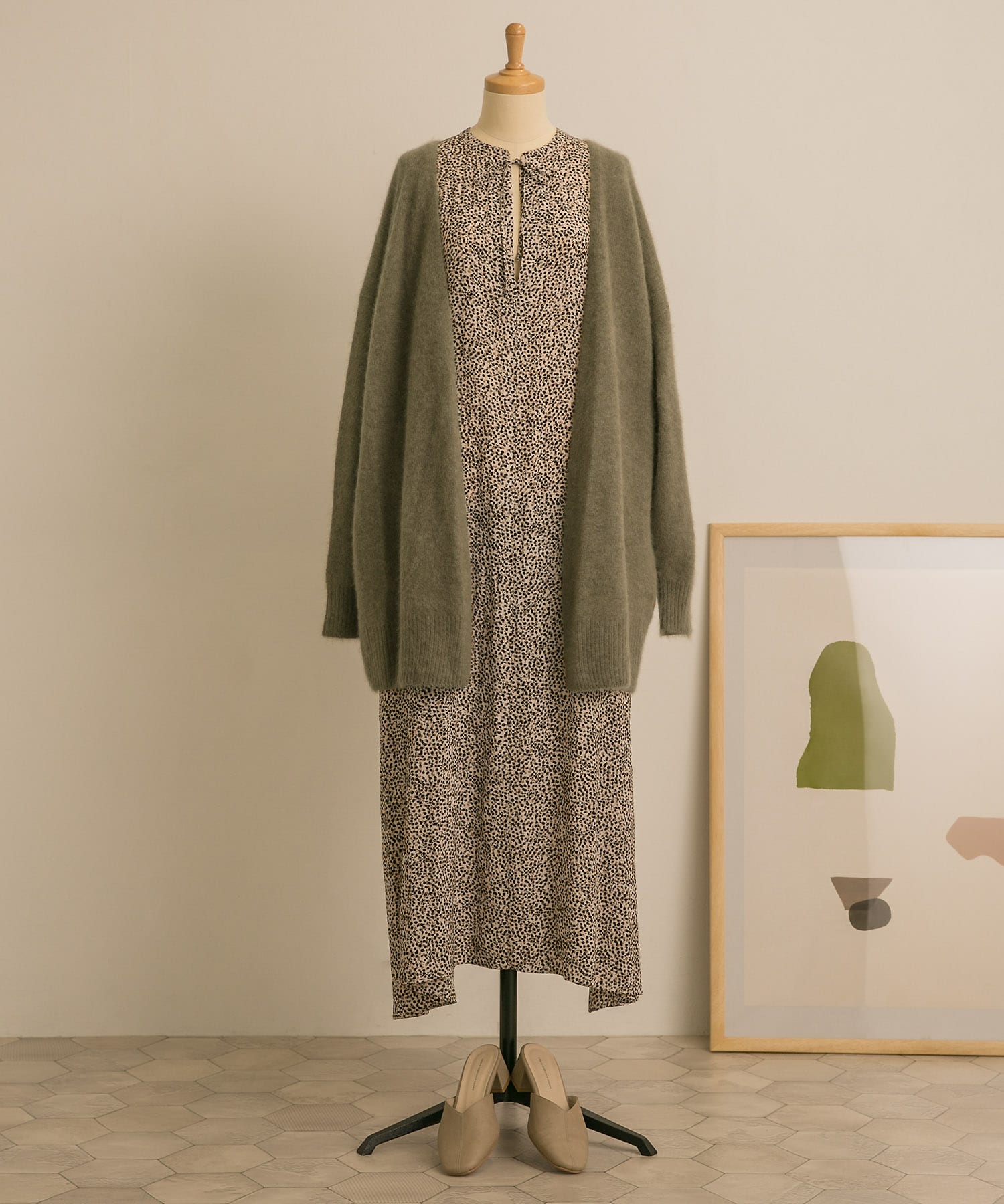 【WEB限定】thint ヘアリーニットミドルカーディガン 【WEB限定】thint ヘアリーニットミドルカーディガン