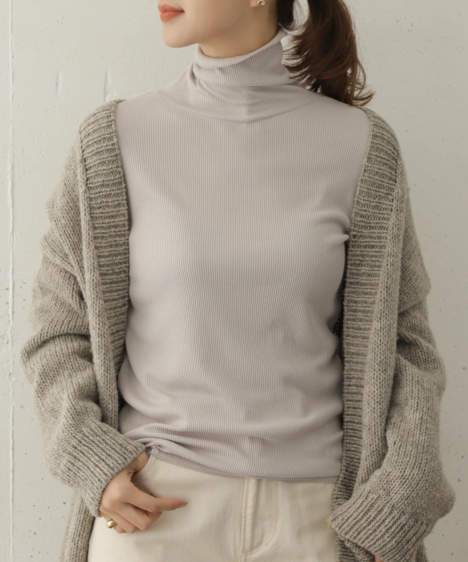 UR TECH テレコタートルカットソー UR TECH テレコタートルカットソー